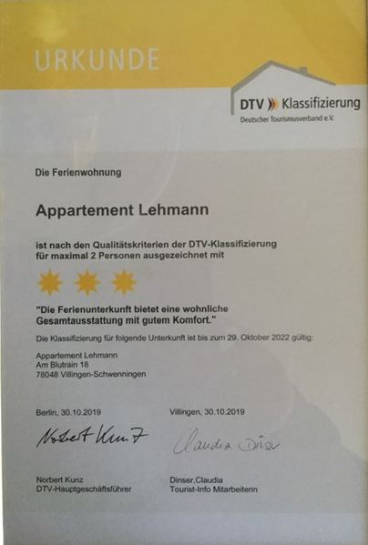 Zertifikat Lehmann